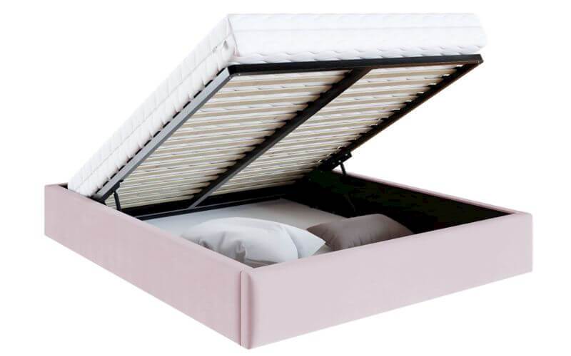 Łóżko: ORLANDO 120x200 (welur jasny róż)