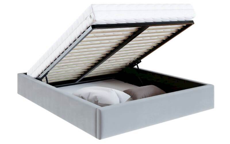 Łóżko: ORLANDO 140x200 (welur szary)