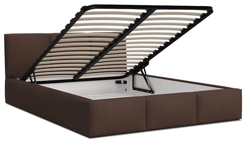 Łóżko: FRESIA 180x200 (welur brązowy) stelaż metalowy