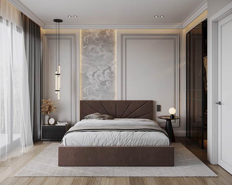 Łóżko: GEORGIA 160x200 (welur brązowy) st.metal