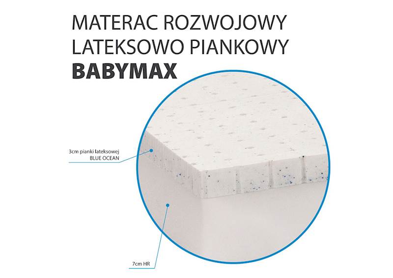Hevea Baby Max 120x60 materac lateksowo piankowy