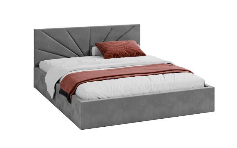 Łóżko: GEORGIA 180x200 (welur grafit) st.metal