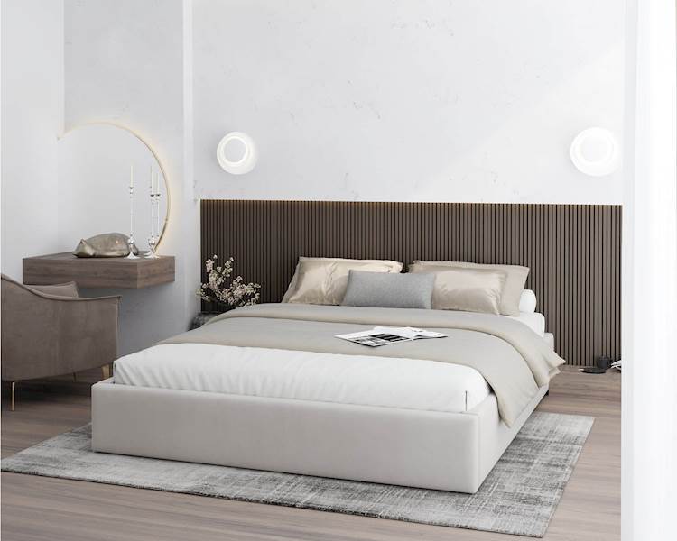 Łóżko: ORLANDO 140x200 (welur kremowy)