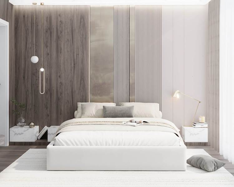 Łóżko: ORLANDO 120x200 (welur biały)