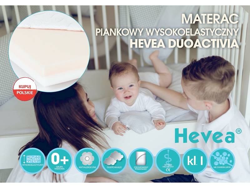 Hevea Duo Activia 120x60 materac piankowy