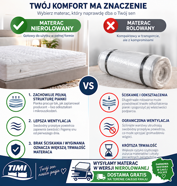Materac piankowy Rock H4/H4 (Aloe) 120x200