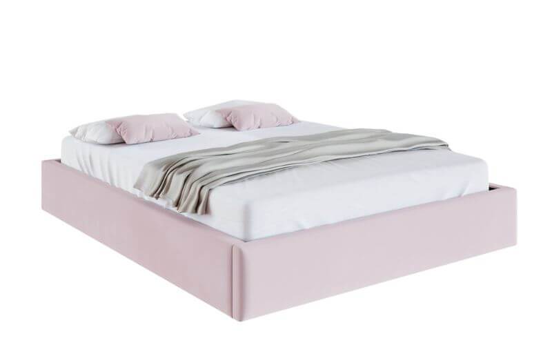 Łóżko: ORLANDO 180x200 (welur jasny róż) st.metal