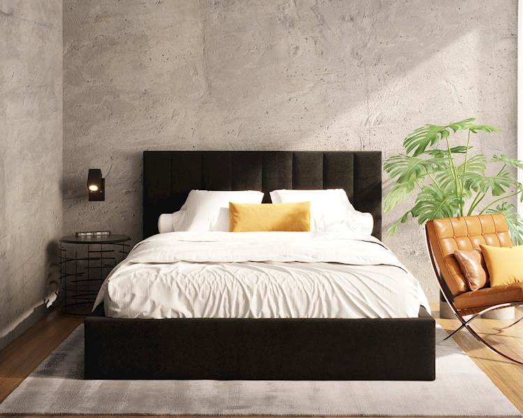 Łóżko: Colorado 180x200 (Paris Black) st.metal