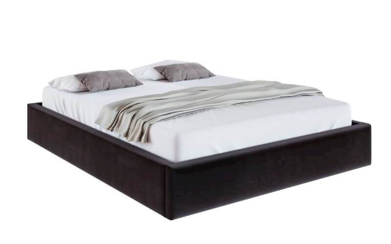 Łóżko: ORLANDO 160x200 (welur czarny)