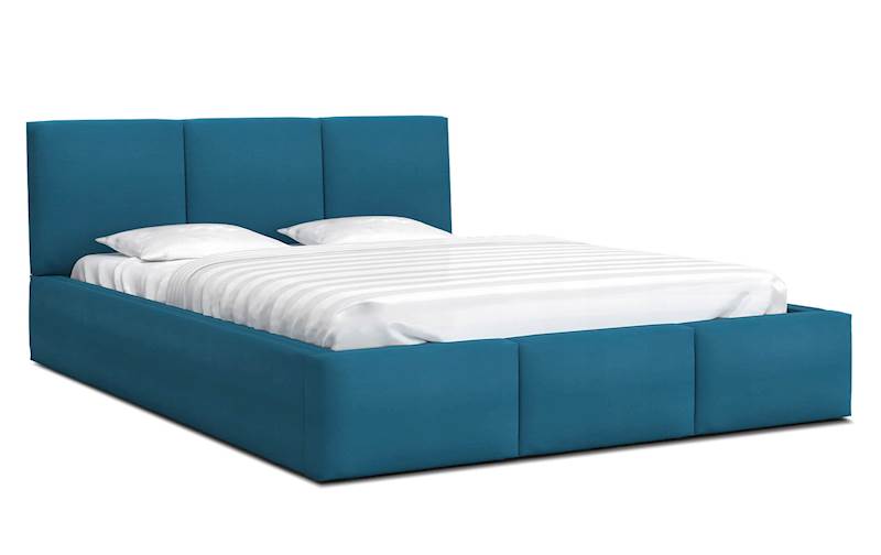 Łóżko: FRESIA 180x200 (welur turkus) stelaż metalowy