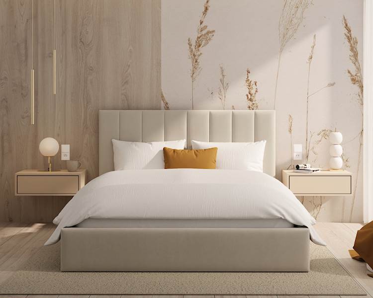 Łóżko: Colorado 180x200 (Paris Cream) st.metal