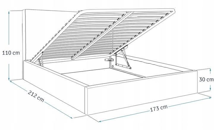 Łóżko: Colorado 160x200 (Paris STEEL) st.metal