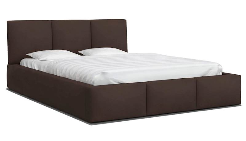 Łóżko: FRESIA 160x200 (welur brązowy) stelaż metalowy