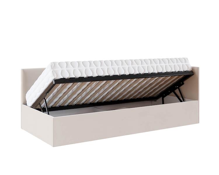 Łóżko: EDDY 090x200 (welur kremowy) stel.metal