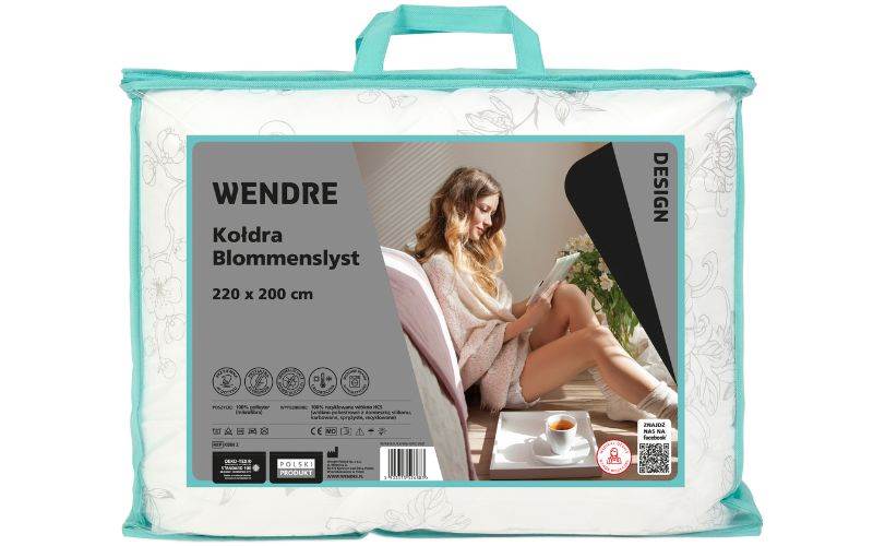 Blommenslyst - zestaw Kołdra 220x200 + 1 poduszka 