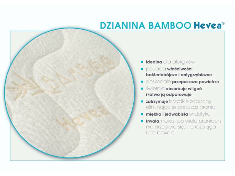 Hevea Bio Bamboo Baby 140x70 materac z lateksem