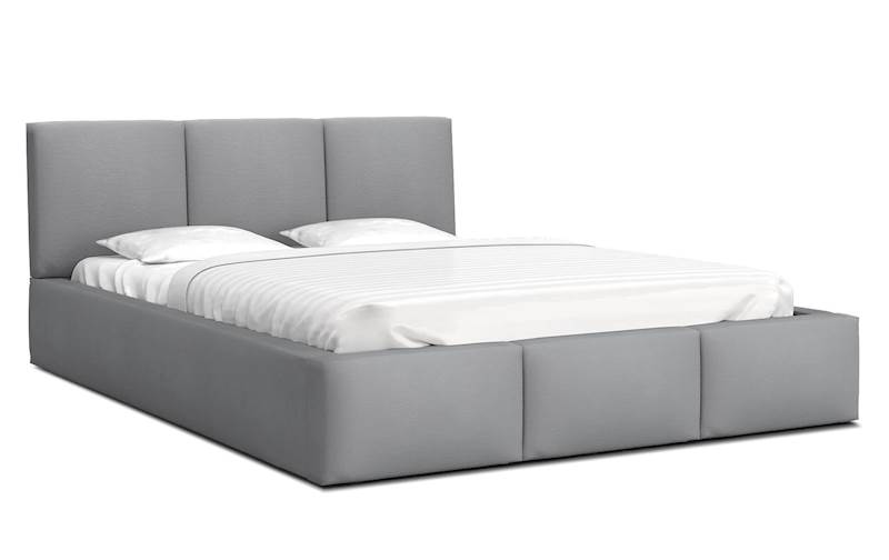 Łóżko: FRESIA 140x200 (welur szary) stelaż metalowy