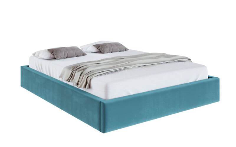 Łóżko: ORLANDO 160x200 (welur turkus)