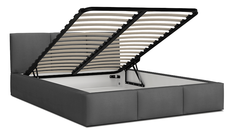 Łóżko: FRESIA 180x200 (welur grafit) stelaż metalowy