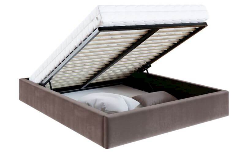 Łóżko: ORLANDO 140x200 (welur brązowy)