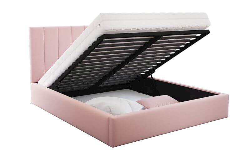 Łóżko: Colorado 140x200 (Paris Pink) st.metal