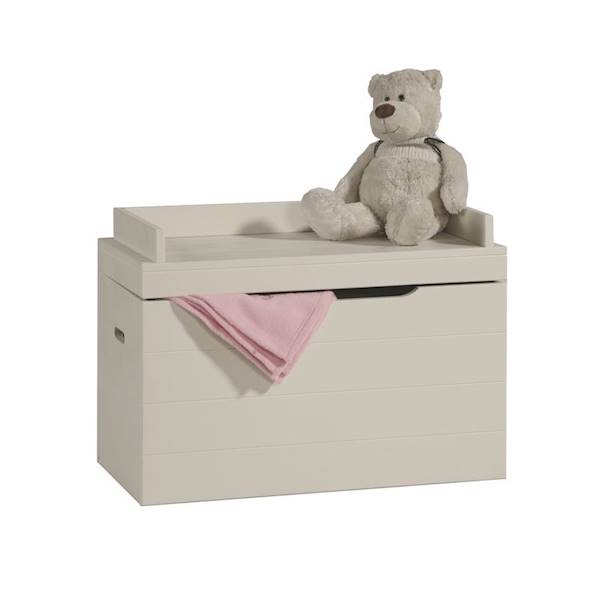 Asiento Pinio - skrzynia kufer na zabawki - kolor biały