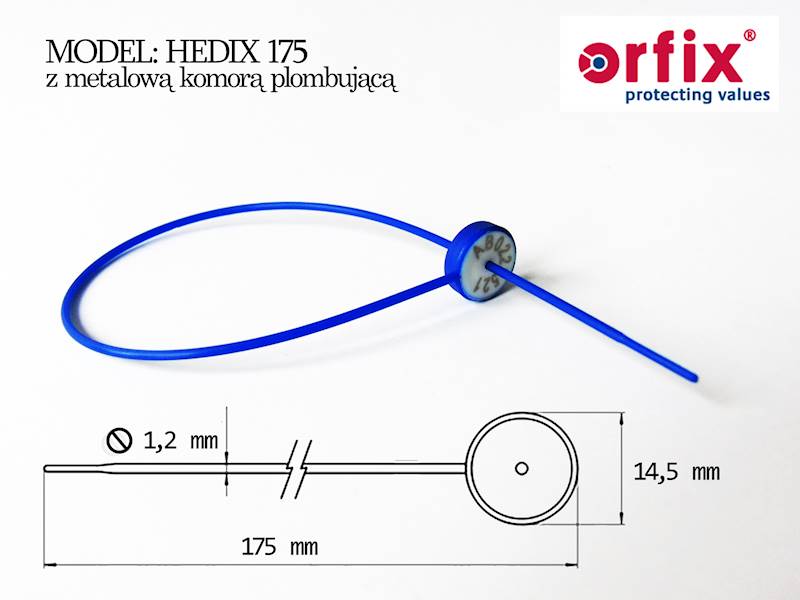 PLOMBA HEDIX 175mm z główką NIEBIESKA