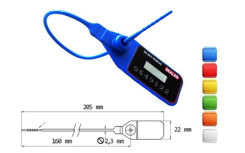 UNIX-M 285 mm z polem do opisu NIEBIESKA