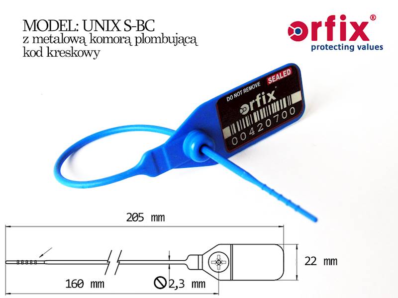 UNIX-S 190 mm z kodem kreskowym (128) BIAŁA