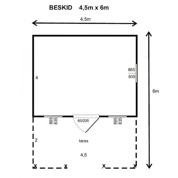 DOMEK BESKID 450X600 typ A