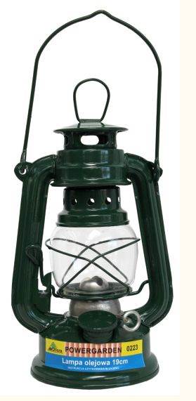 LAMPA OLEJOWA PRZEMYSŁOWA 19CM GREEN naftowa