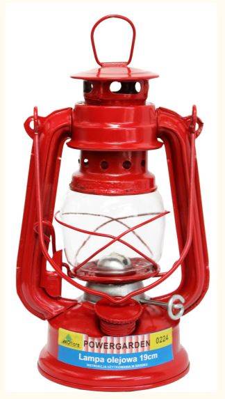 LAMPA OLEJOWA PRZEMYSŁOWA 19CM RED naftowa