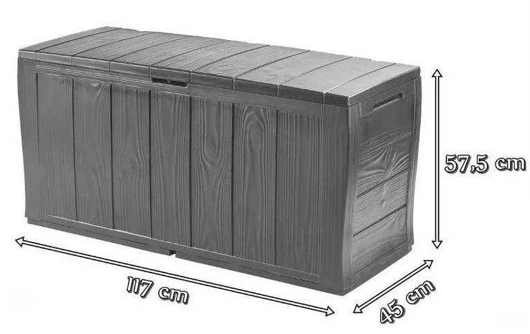 SKRZYNIA OGRODOWA SHERWOOD 270L KETER grafit