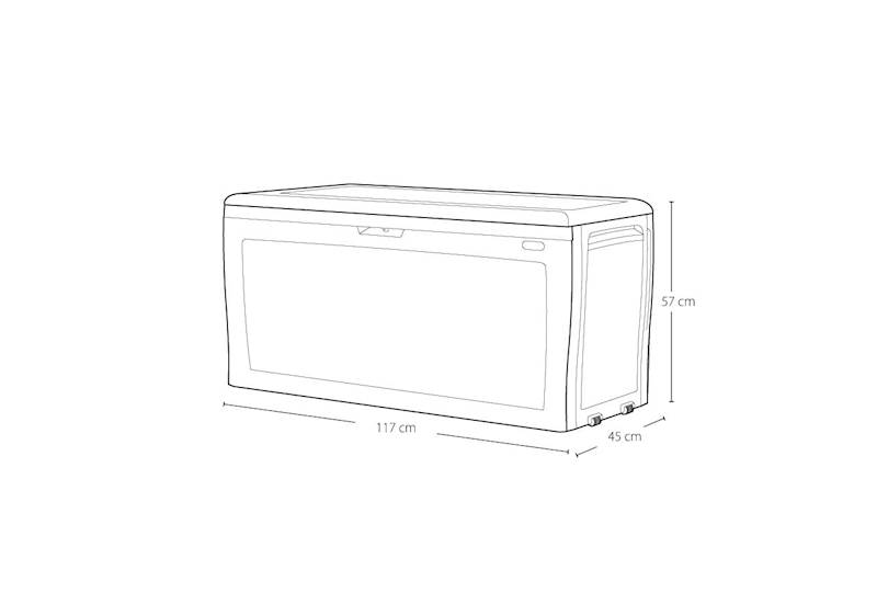 SKRZYNIA OGRODOWA SAMOA RATTAN BOX 270L KETER