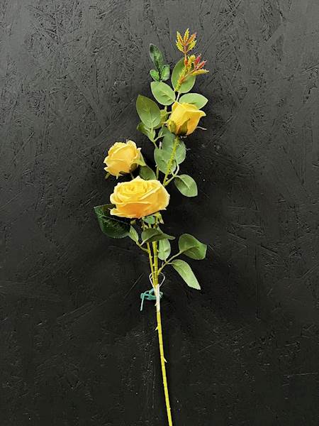 RÓŻA GAŁĄZKOWA j.żółty 82cm