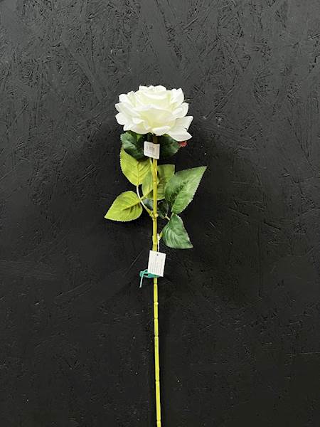 RÓŻA POJEDYŃCZA biała 75cm