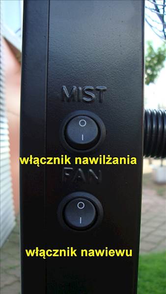 WENTYLATOR OGRODOWY Z NAWILŻACZEM POWIETRZA
