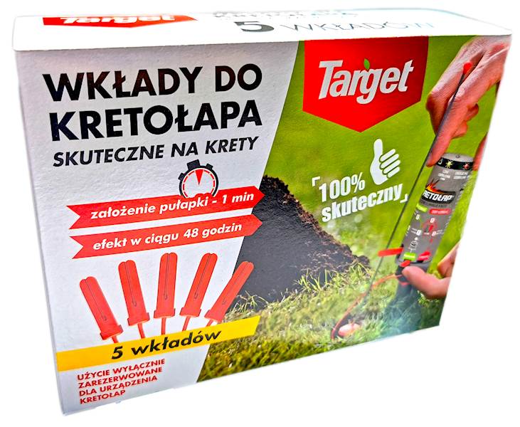 KRETOŁAP - Pułapka na krety - WKŁADY 5szt