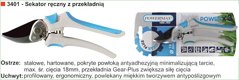 BLUE LINE - SEKATOR RĘCZNY Z PRZEKŁADNIĄ