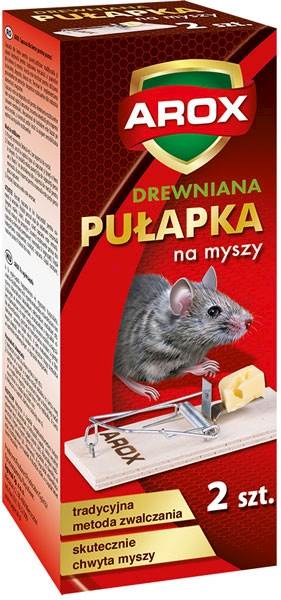 AROX MYSZY PUŁAPKA DREWNIANA 2szt