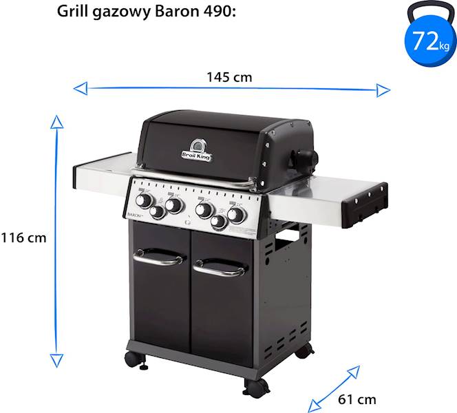 GRILL GAZOWY BROIL KING BARON S 490
