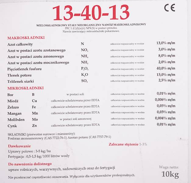 AgriGreen 13-40-13 a10kg