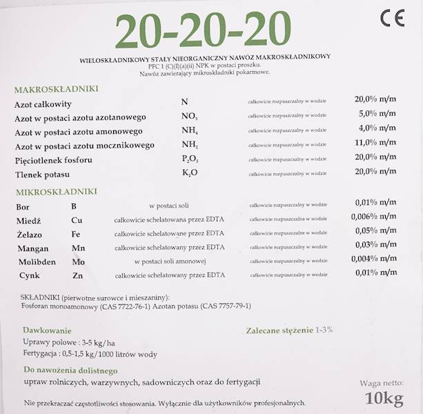 AgriGreen 20-20-20 a10kg