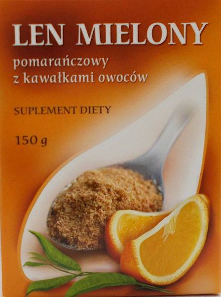 Len mielony o smaku pomarańczowym 150g M. Kubara
