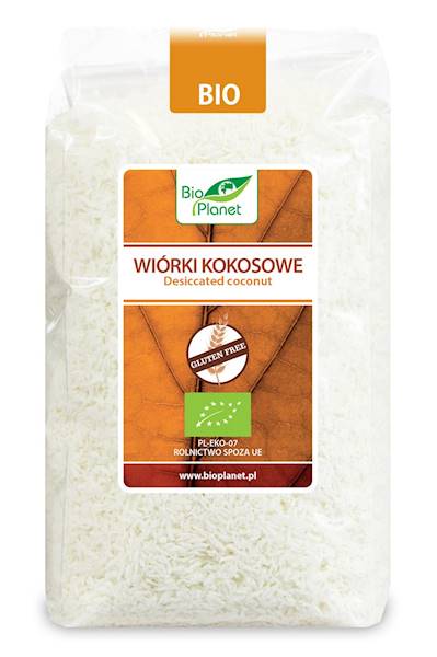 BIO Wiórki kokosowe bezglutenowe 500g Bio Planet