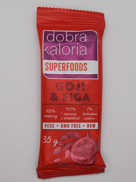 Baton owocowy goji & figa bez dodatku cukru 35g Ku