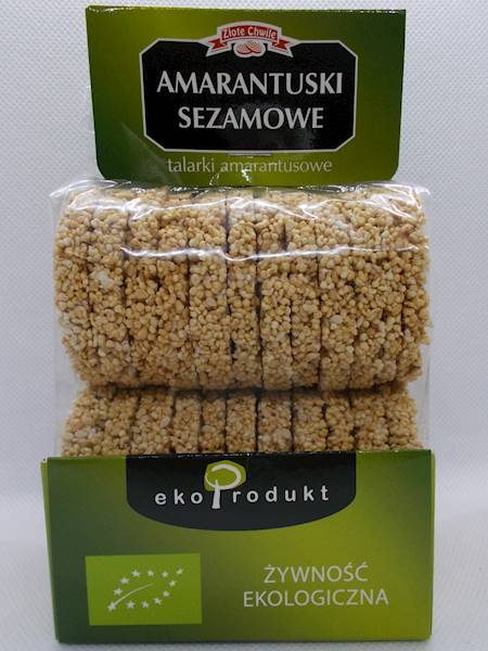 Bio amarantuski sezamowe 100g - talarki z amarantu