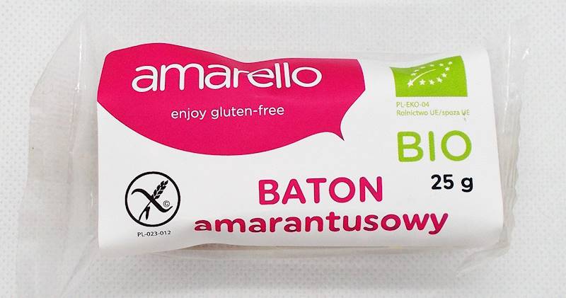 Bio baton amarantusowy bezglutenowy 25g Kubara