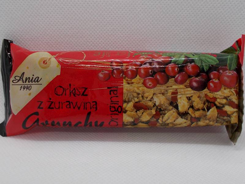 Baton crunchy orkiszowy z żurawiną 65g Ania