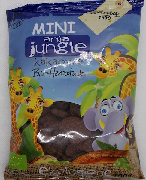 Bio herbatniki mini zoo kakaowe 100g Ania